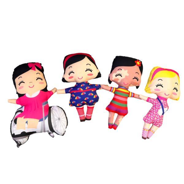 Kit 2 Bonecas Inclusao Social PCD